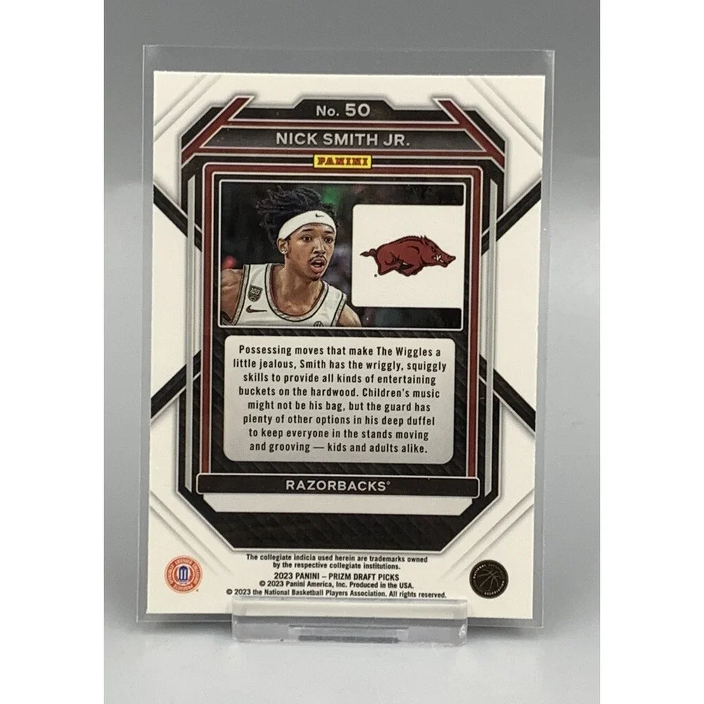 2023 Panini Prizm Draft Picks Nick Smith Jr. Rookie #50 Arkansas‎ Razorbacks RC